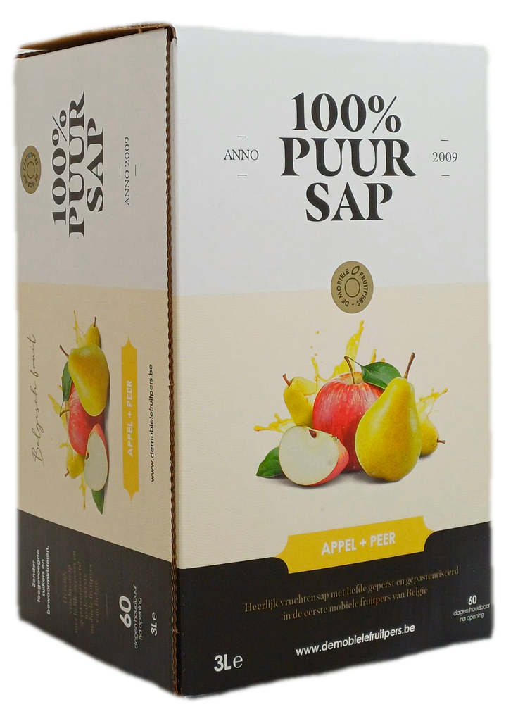 Mobiele fruitpers: Appelsap Peer 3l