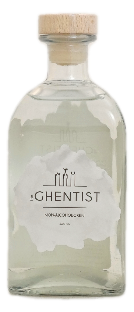 Gin The Ghentist Alcoholvrij 50cl + glas