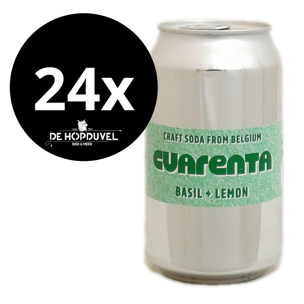 Limonade Cuarenta Basil BLIK 24x33cl