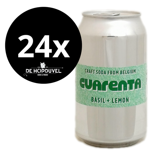 Limonade Cuarenta Basil BLIK 24x33cl